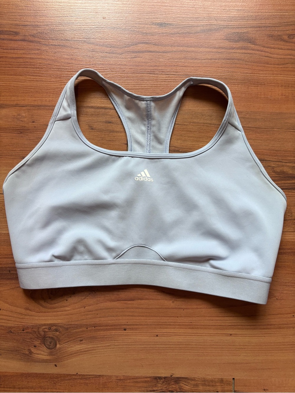 adidas Light Blue Racerback Sports Bra for D-DD cups